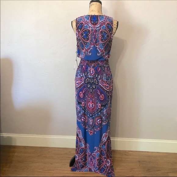 Adrianna Papell Nerine Sleeveless Maxi Dre… - Picture 3 of 8